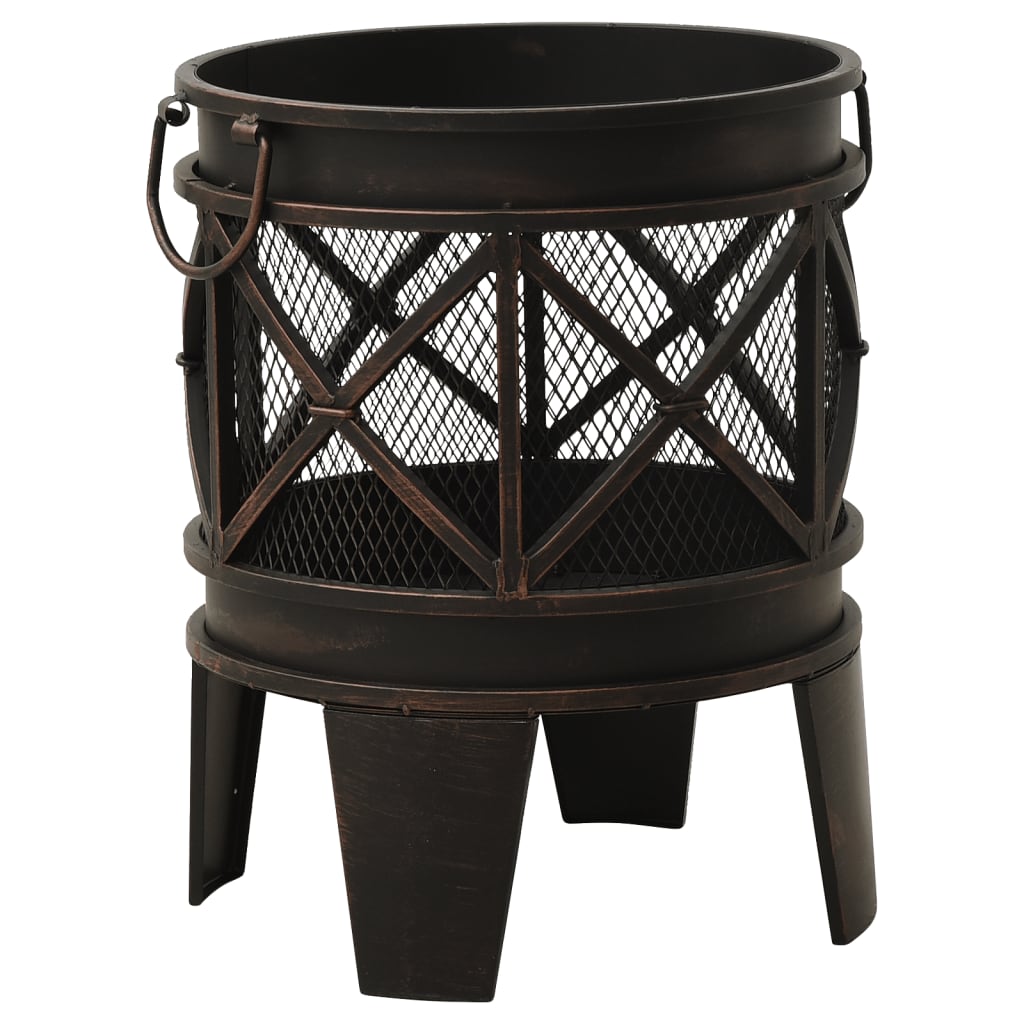 Vidaxl -Kamin mit Poker Ø42x54 cm Stahl