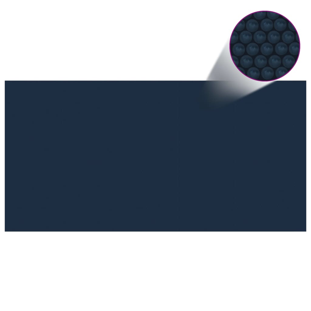 Vidaxl Pool Folie Solar schweben 1000 x 500 cm PE schwarz und blau