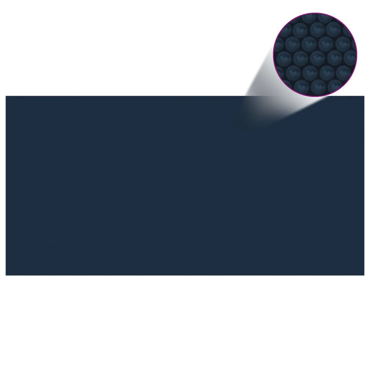 Vidaxl Pool Folie Solar schweben 1000 x 500 cm PE schwarz und blau