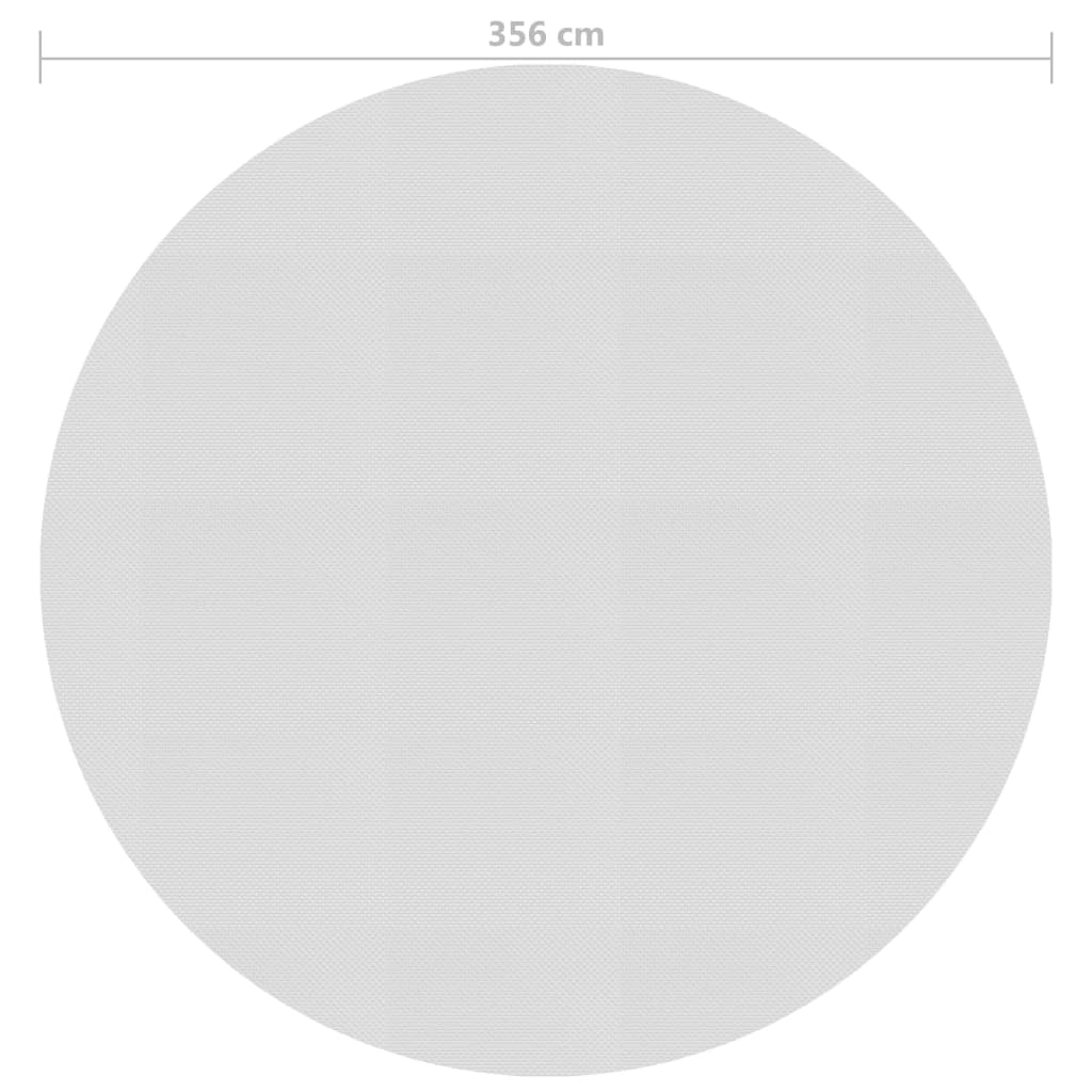 Vidaxl Pool Folie Solar schwimmend 356 cm pe grau