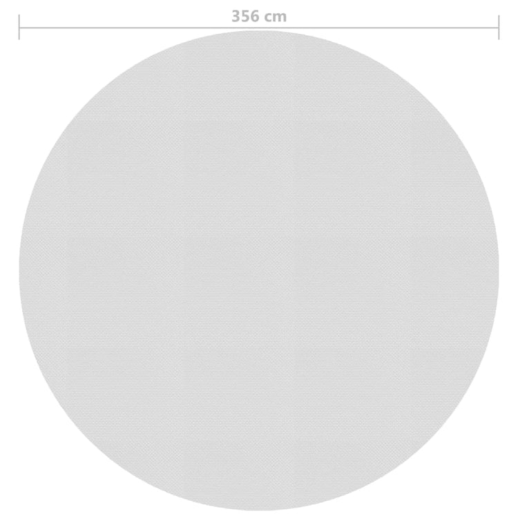 Vidaxl Pool Folie Solar schwimmend 356 cm pe grau