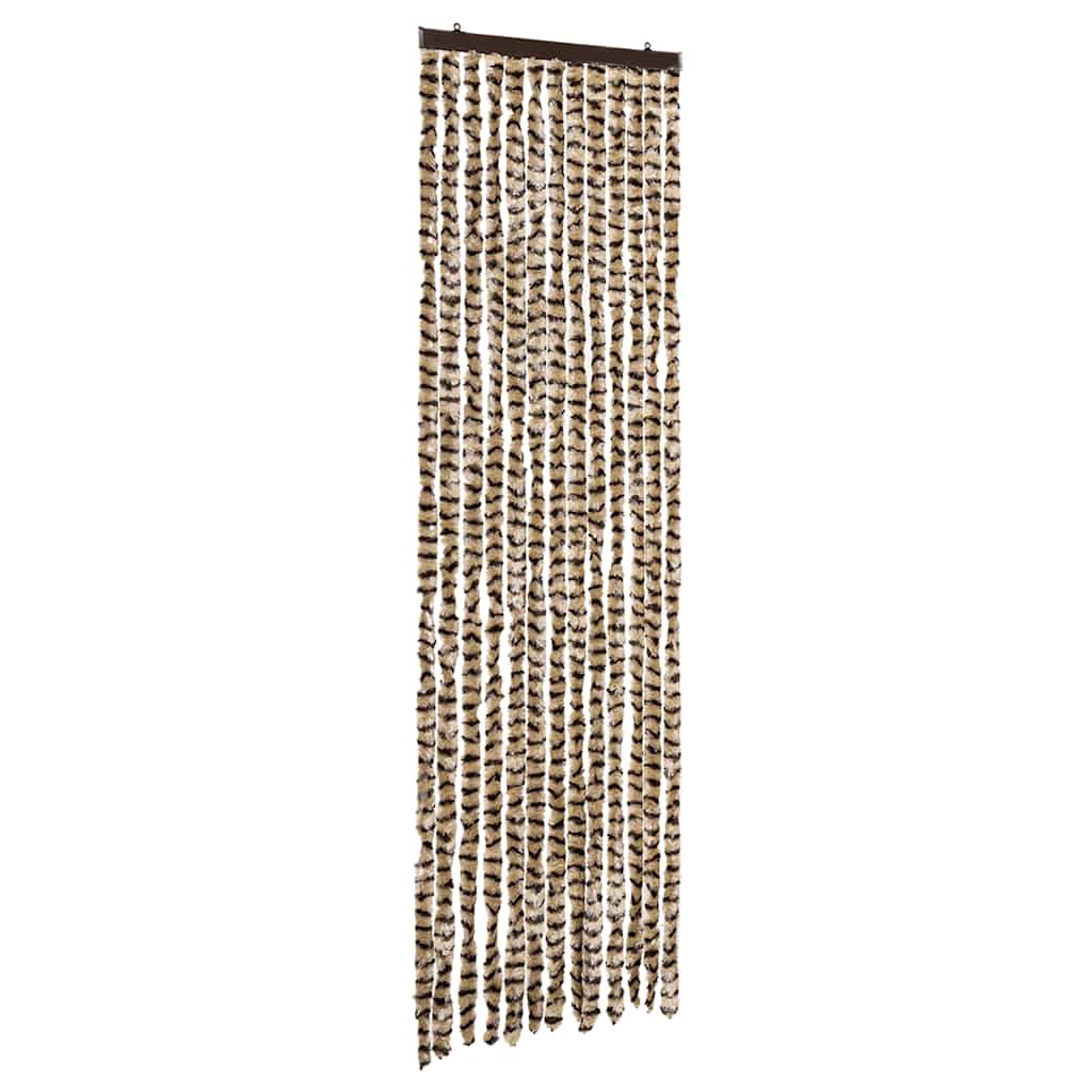Vidaxl Fly Vorhang 56x185 cm Chenille Beige und Brown