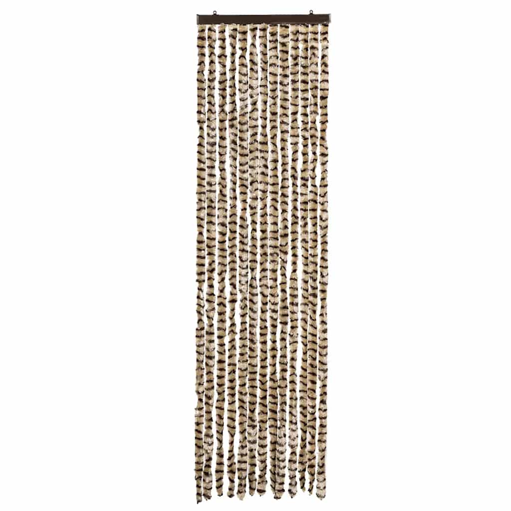 Vidaxl Fly Vorhang 56x185 cm Chenille Beige und Brown