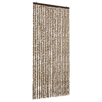 Vidaxl Fly Vorhang 90x220 cm Chenille Beige und Brown