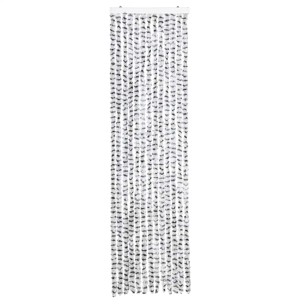 Vidaxl Fly Vorhang 56x185 cm Chenille Lichter dunkelgrau