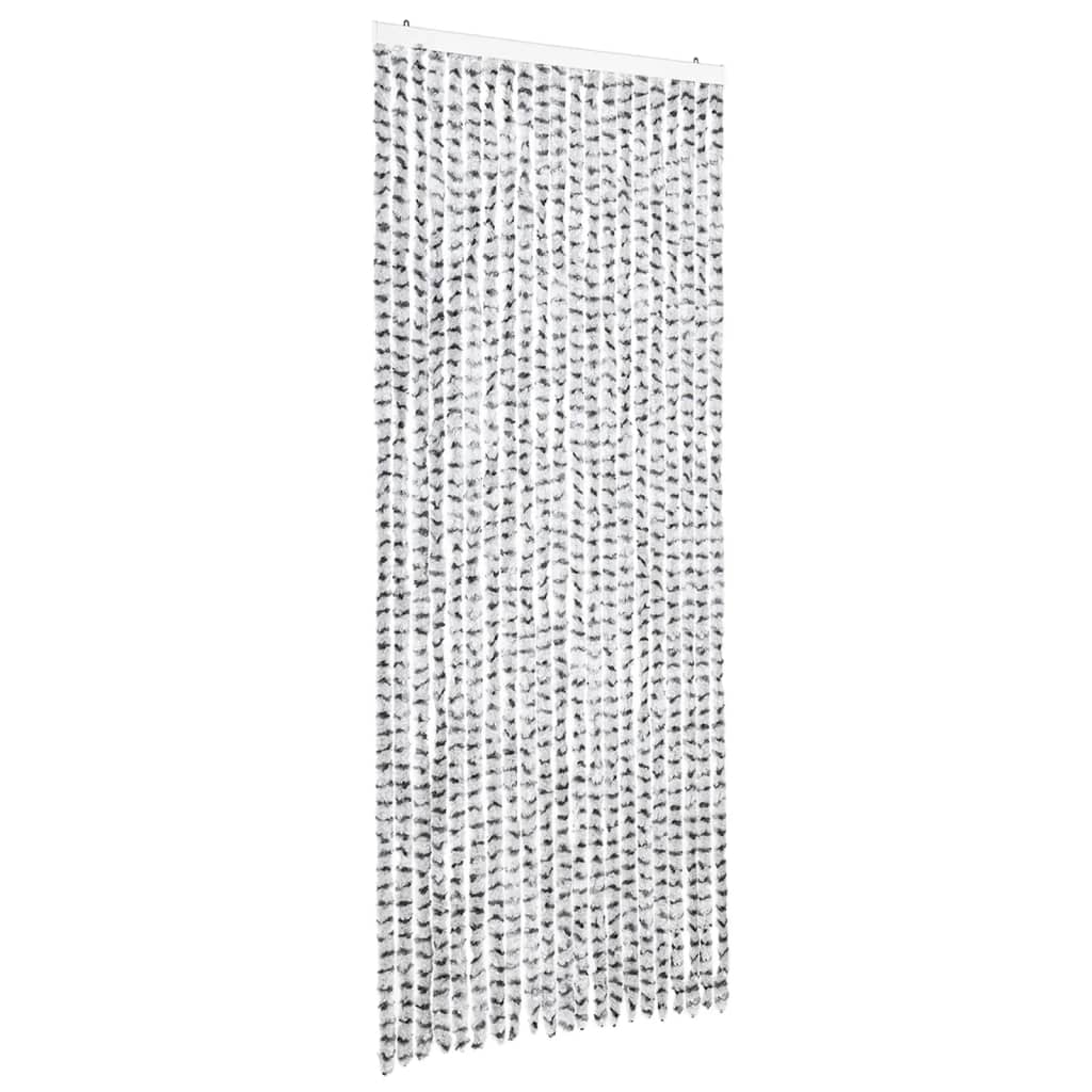 Vidaxl Fly Vorhang 90x220 cm Chenille Lichter dunkelgrau