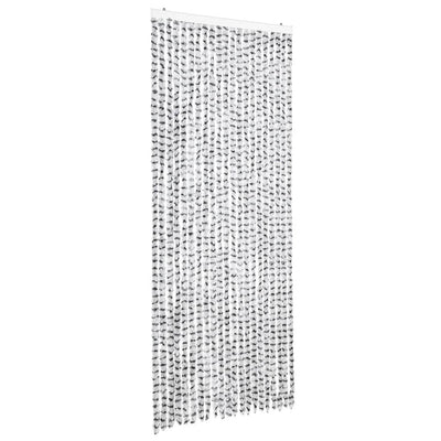 Vidaxl Fly Vorhang 90x220 cm Chenille Lichter dunkelgrau