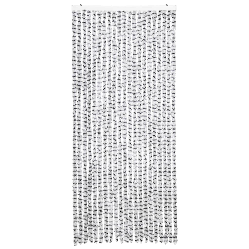 Vidaxl Fly Vorhang 90x220 cm Chenille Lichter dunkelgrau