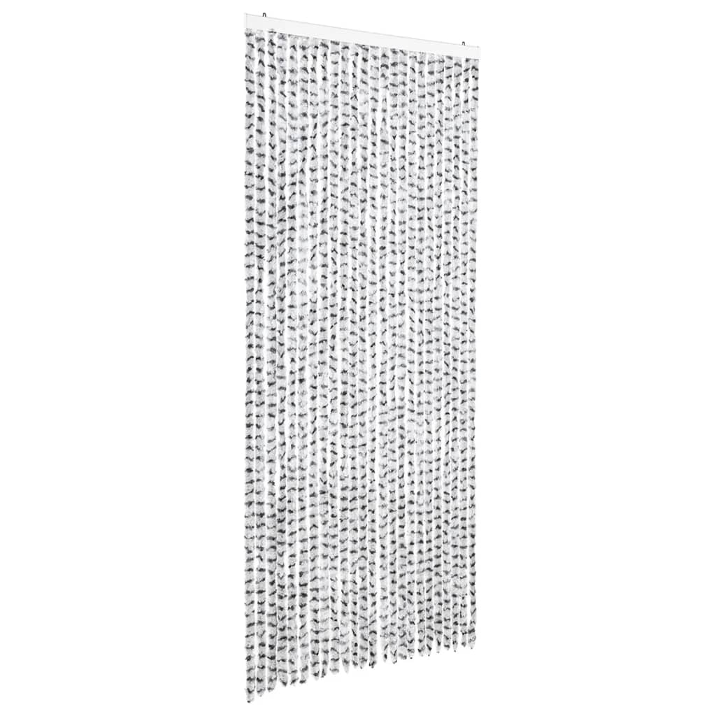 Vidaxl Fly Vorhang 100x220 cm Chenille Lichter dunkelgrau
