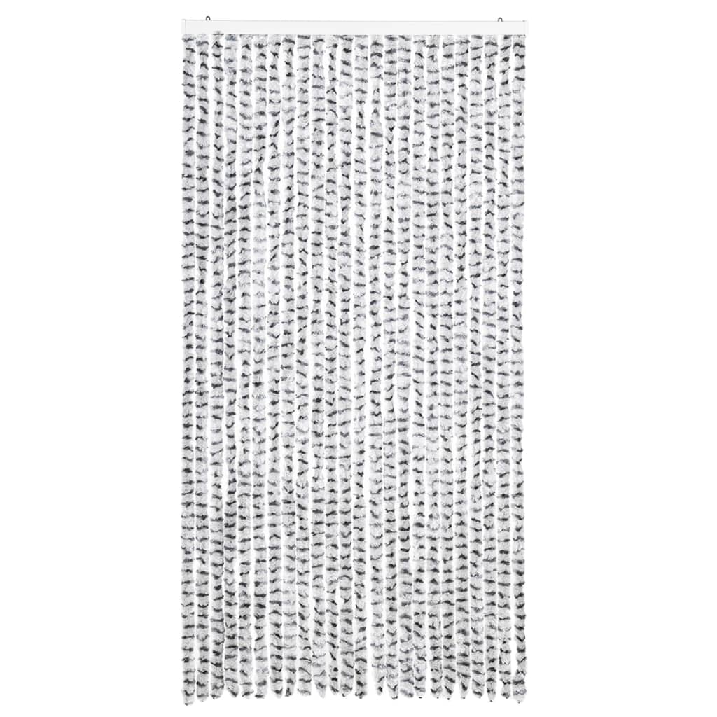 Vidaxl Fly Vorhang 100x220 cm Chenille Lichter dunkelgrau