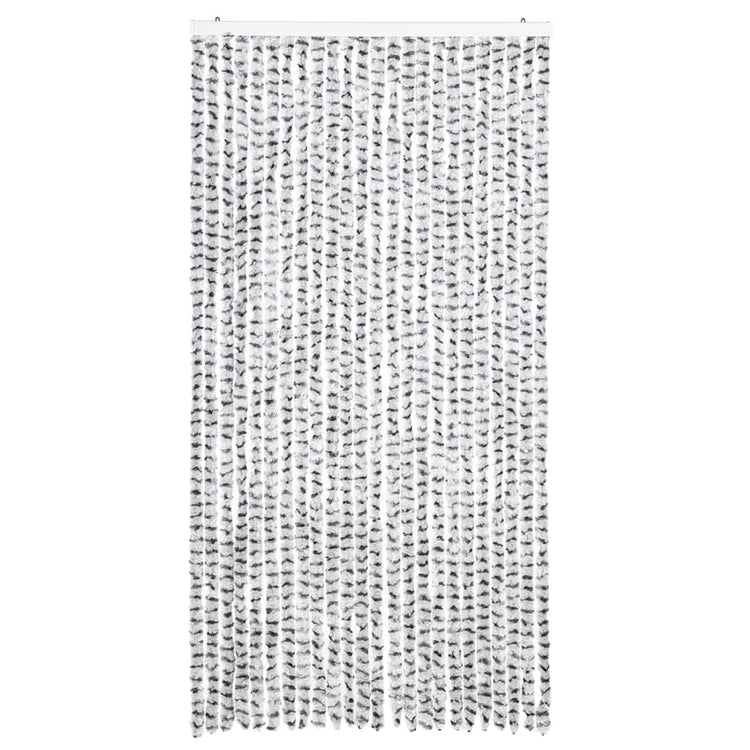 Vidaxl Fly Vorhang 100x220 cm Chenille Lichter dunkelgrau