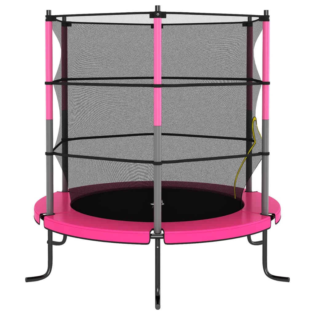 Vidaxl -Trampolin mit Sicherheitsnetz um 140 x 160 cm rosa