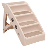 Vidaxl Hundetreppe faltbare 62 x 40 x 49,5 cm Creme - afbeelding 2