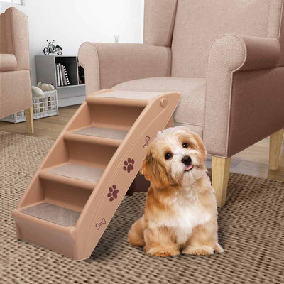 Vidaxl Hundetreppe faltbare 62x40x49.5 cm Braun