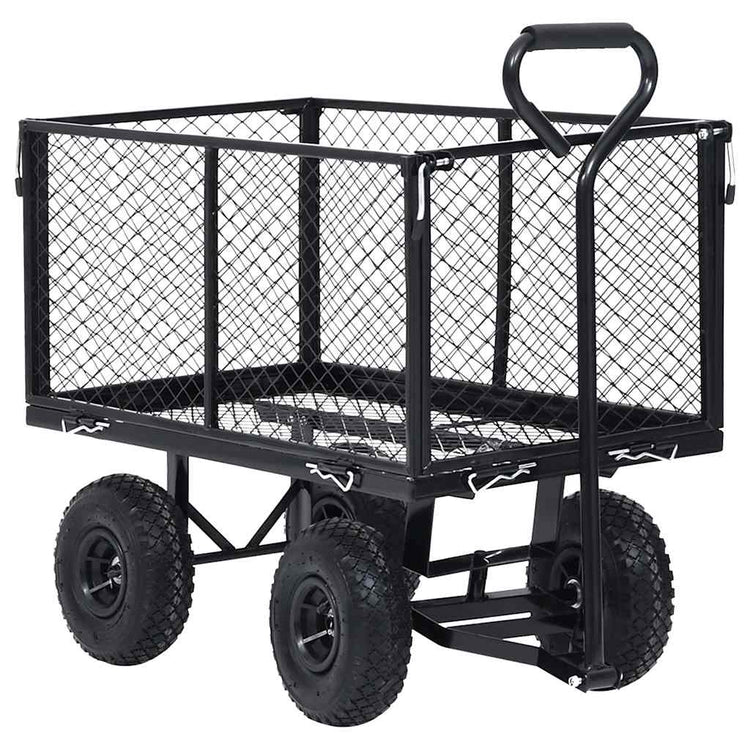 VidaXL Gartenwagen 350 kg schwarz