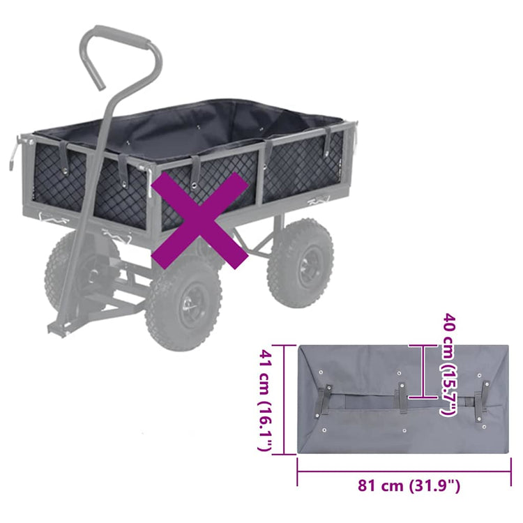 VIDAXL TRAVE FRONTER 81x41x40 cm Stoff dunkelgrau