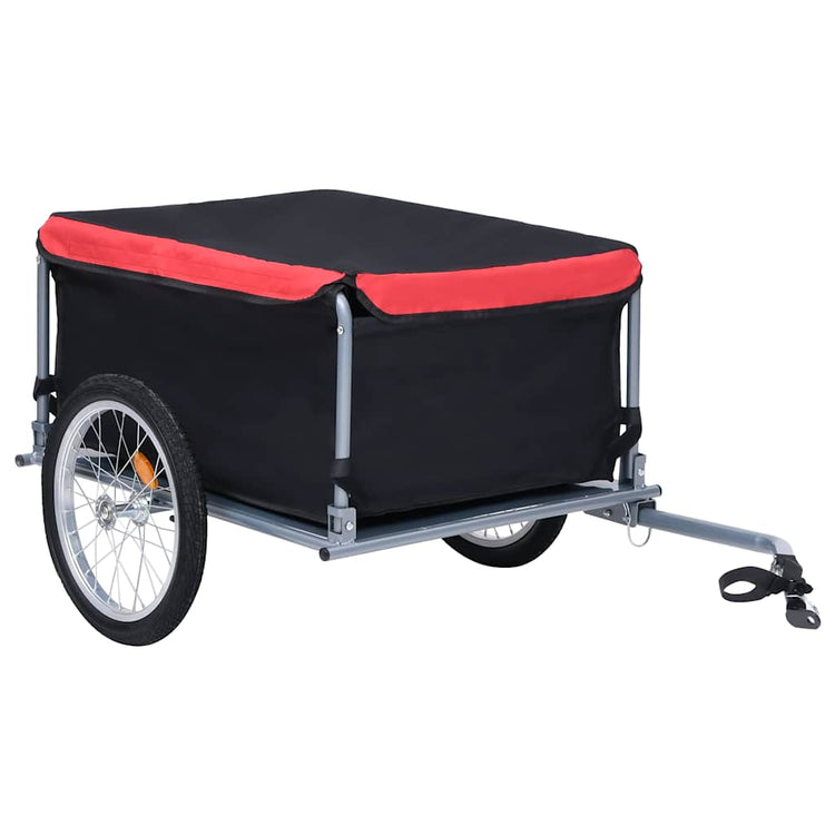 VidaXL Fahrradanhänger 65 kg Schwarz und Rot