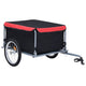 VidaXL Fahrradanhänger 65 kg Schwarz und Rot