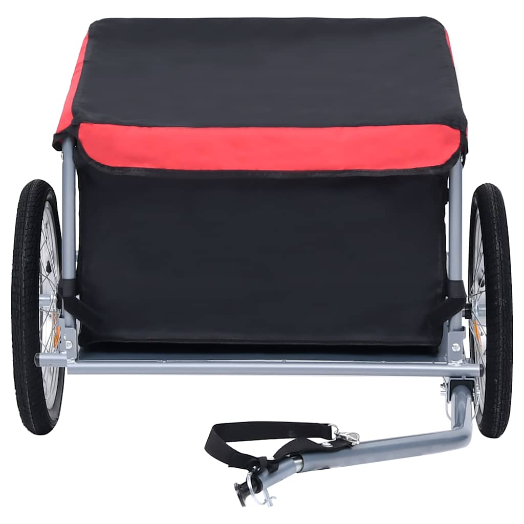 VidaXL Fahrradanhänger 65 kg Schwarz und Rot