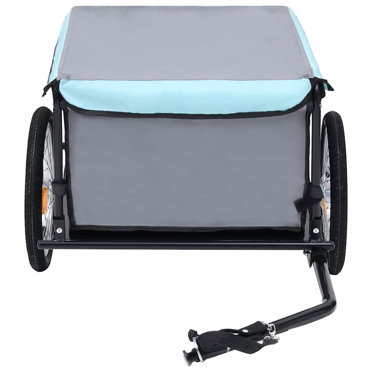 VidaXL Fahrradanhänger 65 kg Schwarz und Blau