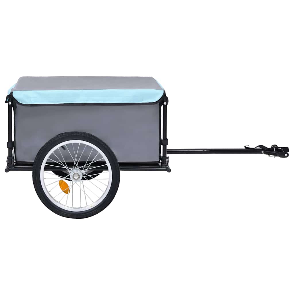 VidaXL Fahrradanhänger 65 kg Schwarz und Blau