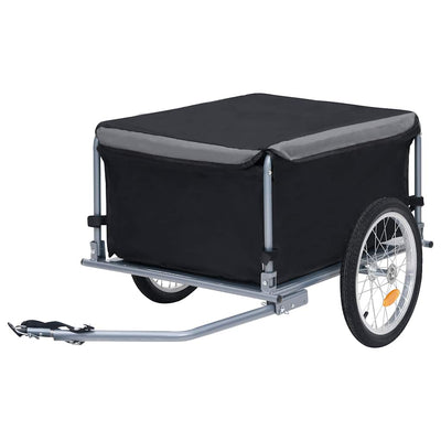 Vidaxl Fahrradanhänger 65 kg schwarz und grau