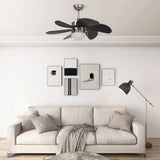 Vidaxl Deckenventilator mit Lampe 76 cm dunkelbraun - afbeelding 1