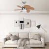 Vidaxl Deckenventilator mit Lampe 76 cm hellbraun