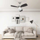 Vidaxl Deckenventilator mit Lampenfernbedienung 76 cm dunkelbraun