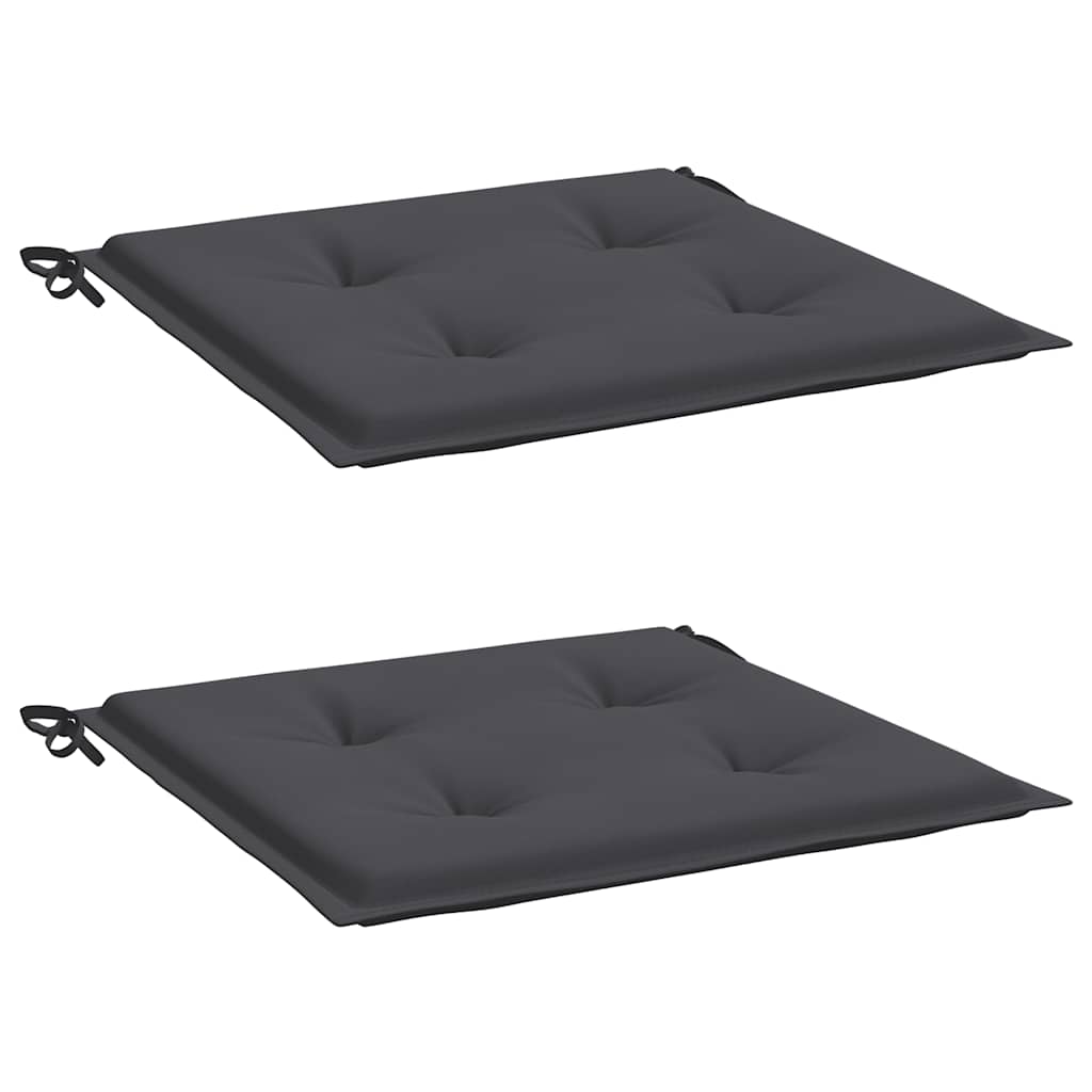 Vidaxl Gartenstuhlkissen 2 ST 40x40x3 cm Oxford Stoffanthrazit -gelöscht