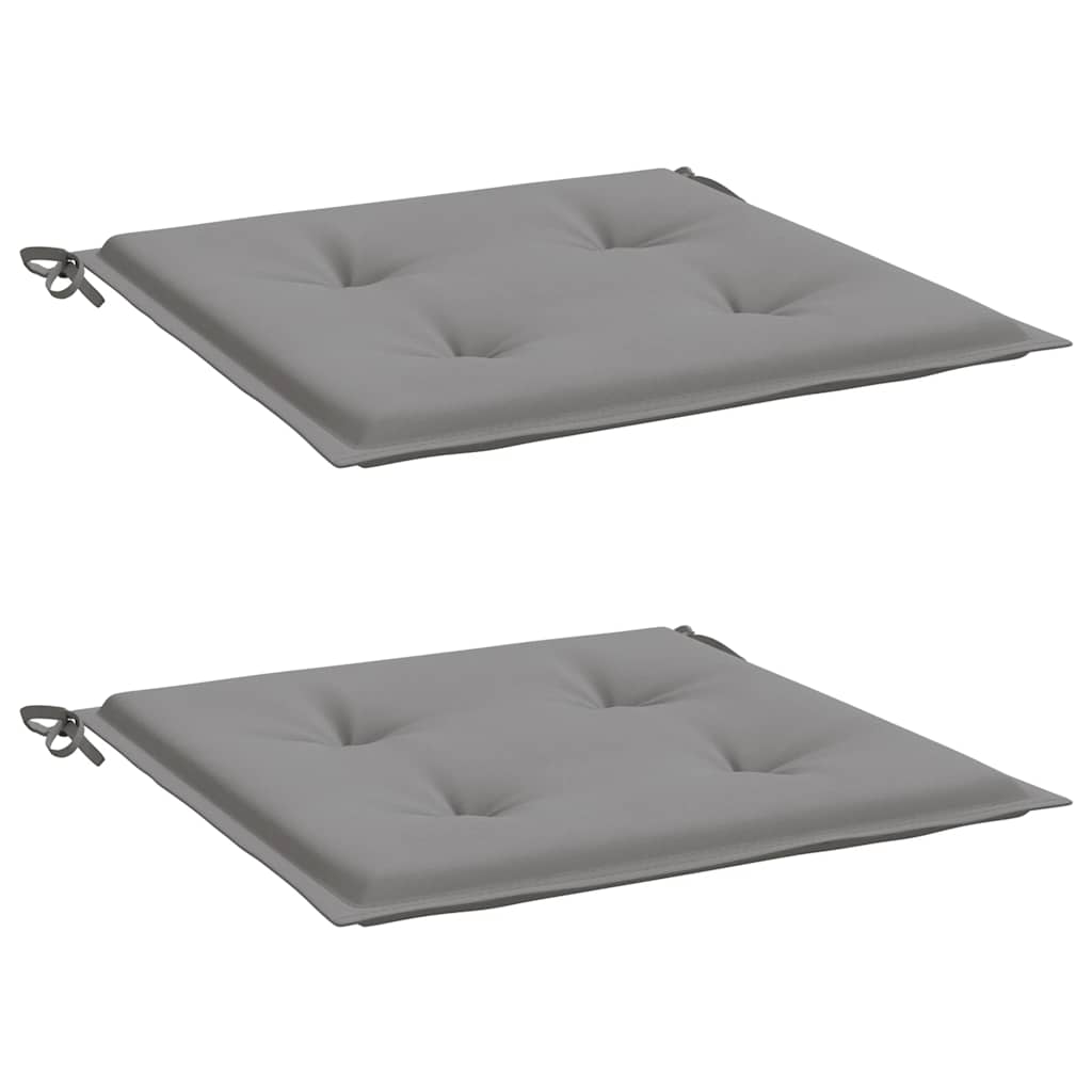 Vidaxl Gartenstuhl Kissen 2 ST 40x40x3 cm Oxford Stoff grau