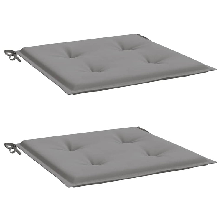 Vidaxl Gartenstuhl Kissen 2 ST 40x40x3 cm Oxford Stoff grau
