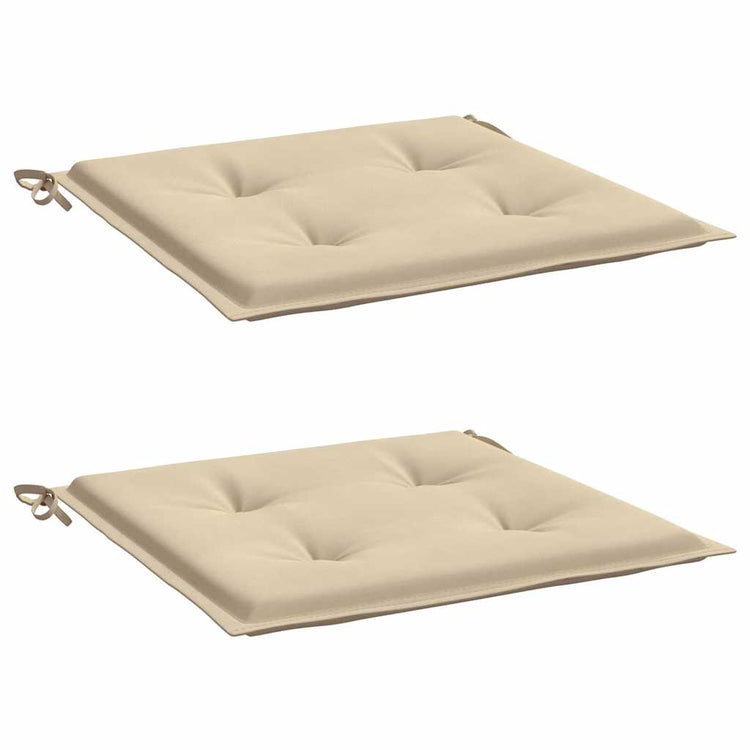 Vidaxl Gartenstuhl Kissen 2 Stcs 40x40x3 cm Oxford Stoff Beige