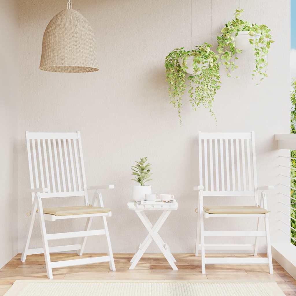 Vidaxl Gartenstuhl Kissen 2 Stcs 40x40x3 cm Oxford Stoff Beige