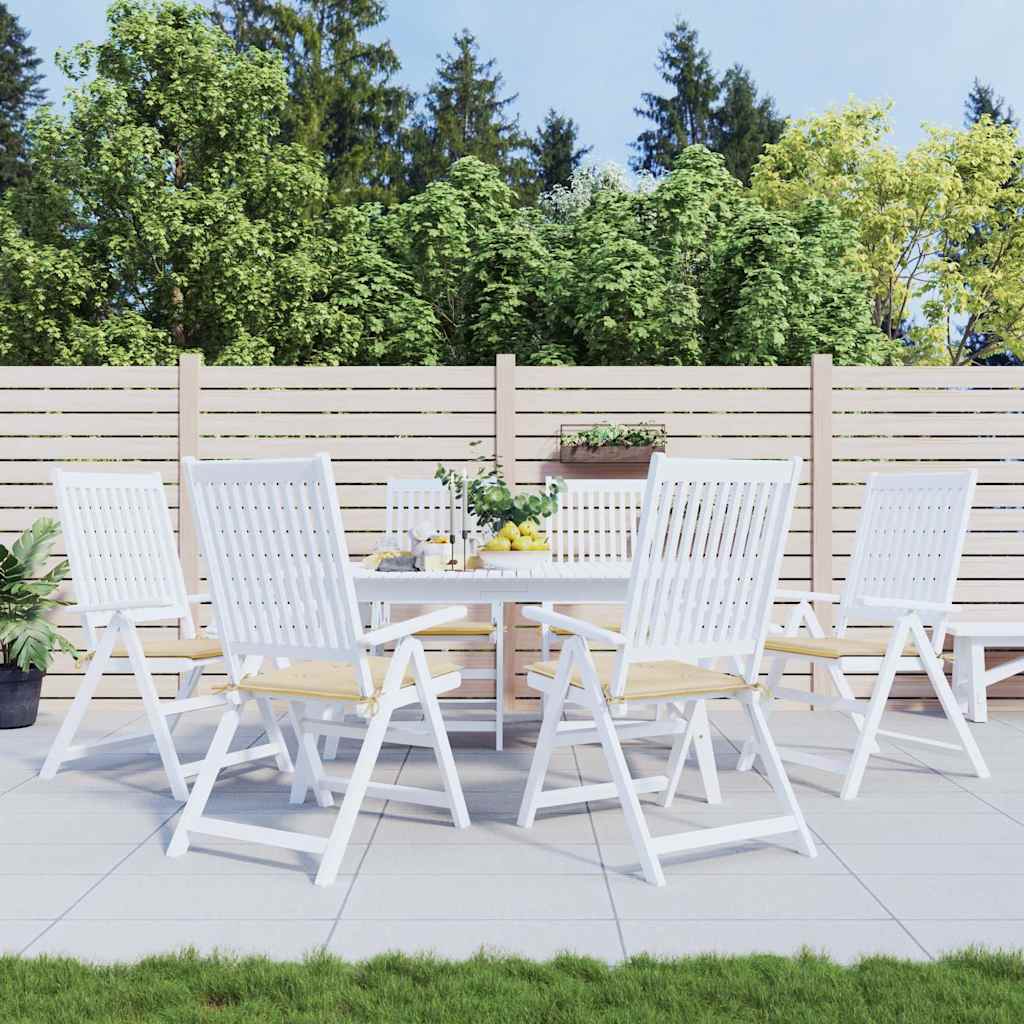 Vidaxl Garden Stuhl Kissen 6 Stcs 40x40x3 cm Oxford Stoff Beige
