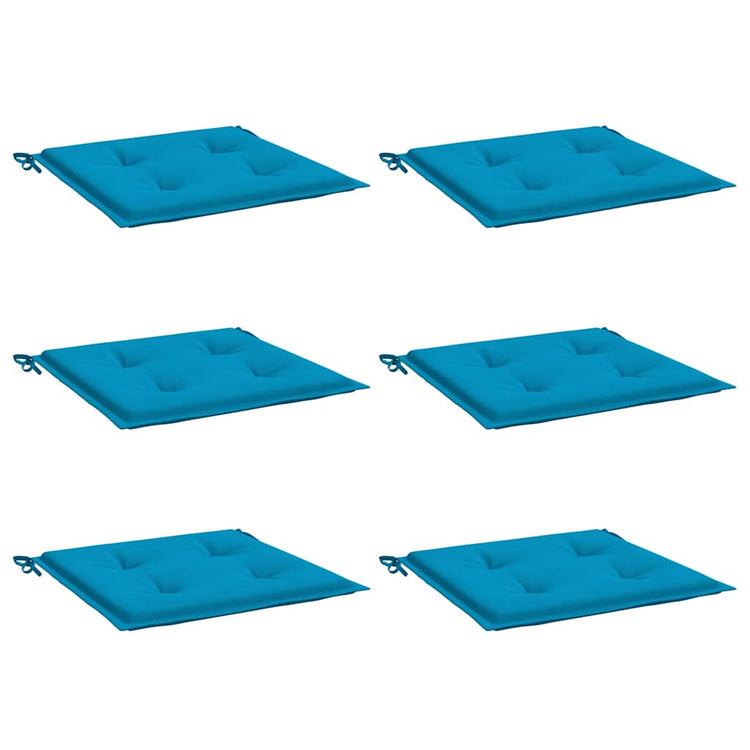 Vidaxx Gartenstuhlkissen 6 Stück 40x40x4 cm Oxford-Stoff blau
