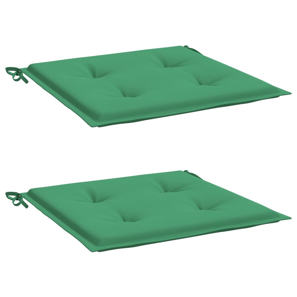 Vidaxl Gartenstuhl Kissen 2 ST 40x40x3 cm Oxford Stoff grün