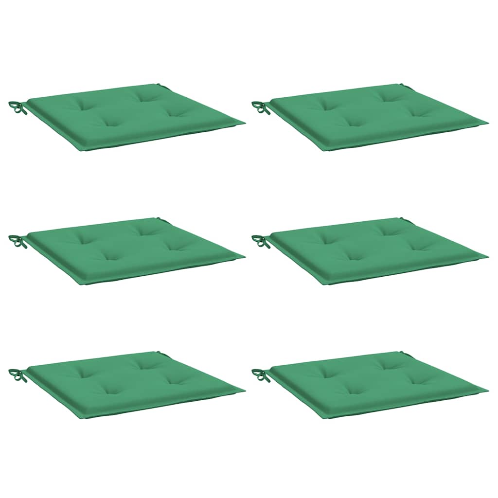 Vidaxl Gartenstuhl Kissen 6 ST 40x40x3 cm Oxford Stoff grün