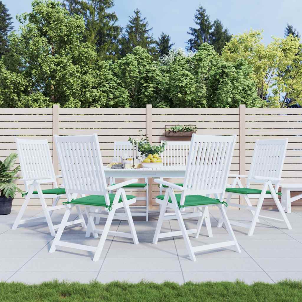 Vidaxl Gartenstuhl Kissen 6 ST 40x40x3 cm Oxford Stoff grün