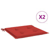 Vidaxl Gartenstuhl Kissen 2 ST 40x40x3 cm Oxford Stoff rot