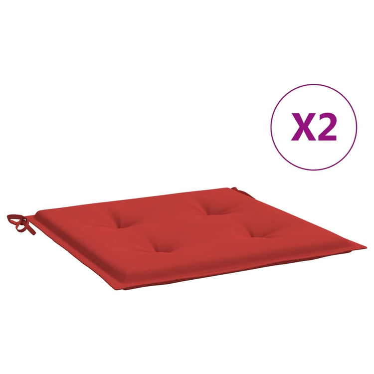 Vidaxl Gartenstuhl Kissen 2 ST 40x40x3 cm Oxford Stoff rot