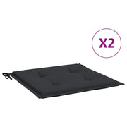 Vidaxl Gartenstuhl Kissen 2 ST 40x40x3 cm Oxford Stoff schwarz - afbeelding 2