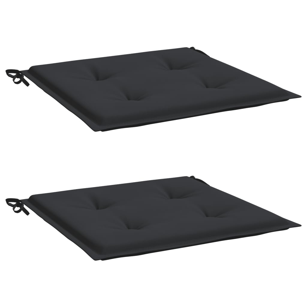 Vidaxl Gartenstuhl Kissen 2 ST 40x40x3 cm Oxford Stoff schwarz
