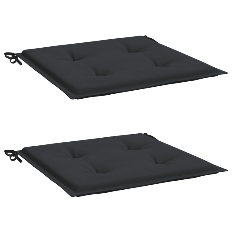 Vidaxl Gartenstuhl Kissen 2 ST 40x40x3 cm Oxford Stoff schwarz