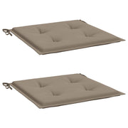 Vidaxl Gartenstuhl Kissen 2 Stcs 40x40x3 cm Oxford Stofftaupe - afbeelding 3