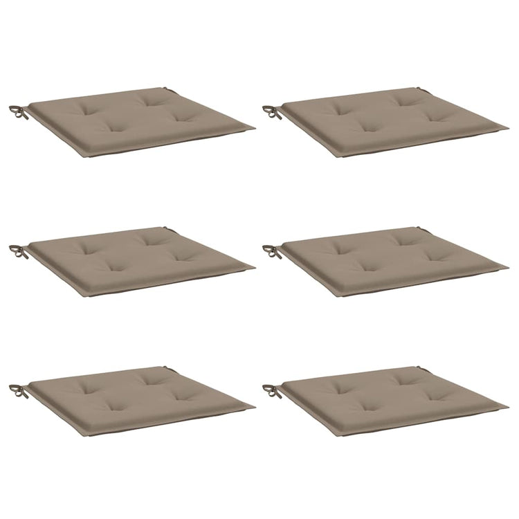 Vidaxl Gartenstuhlkissen 6 Stcs 40x40x3 cm Oxford Stofftaupe