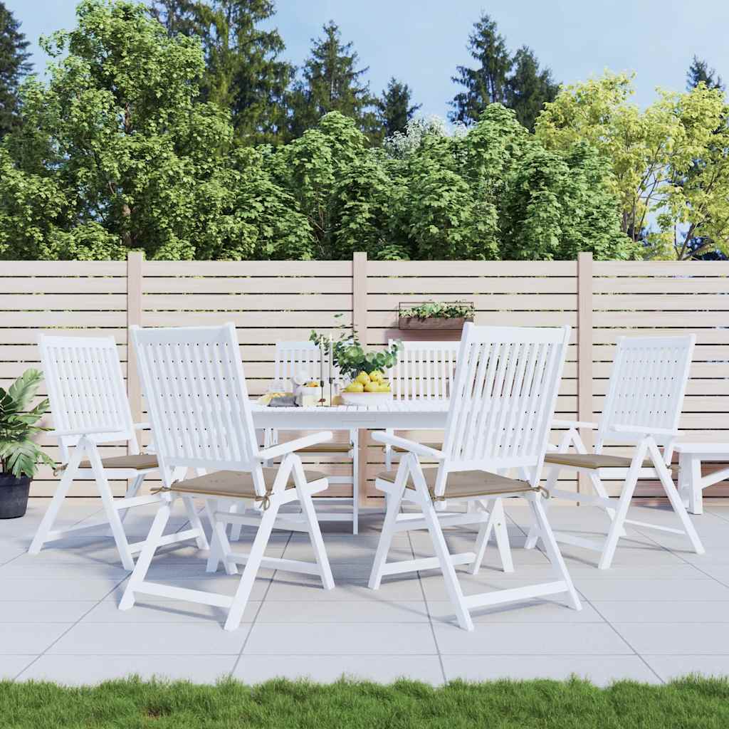Vidaxl Gartenstuhlkissen 6 Stcs 40x40x3 cm Oxford Stofftaupe