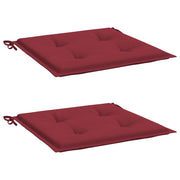Vidaxl Gartenstuhl Kissen 2 ST 40x40x3 cm Oxford Stoff Wein rot - afbeelding 3