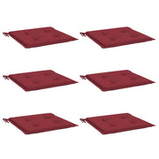 Vidaxl Gartenstuhl Kissen 6 Stcs 40x40x3 cm Oxford Stoff Wein rot - afbeelding 3