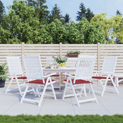 Vidaxl Gartenstuhl Kissen 6 Stcs 40x40x3 cm Oxford Stoff Wein rot - afbeelding 1